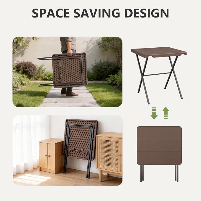 Folding Table, Square Folding Card Table - Image 5