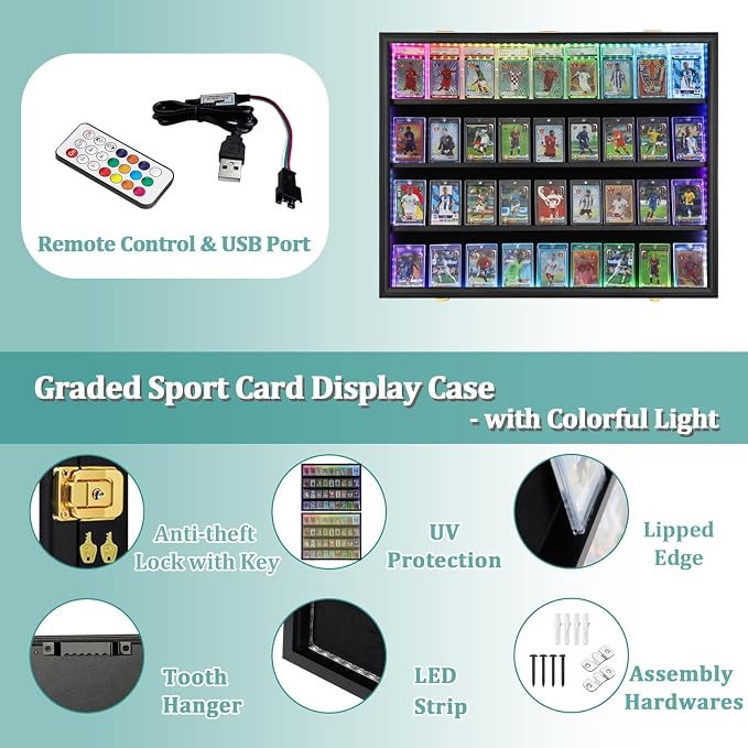 36 Graded Sports Card Display Case - Image 5