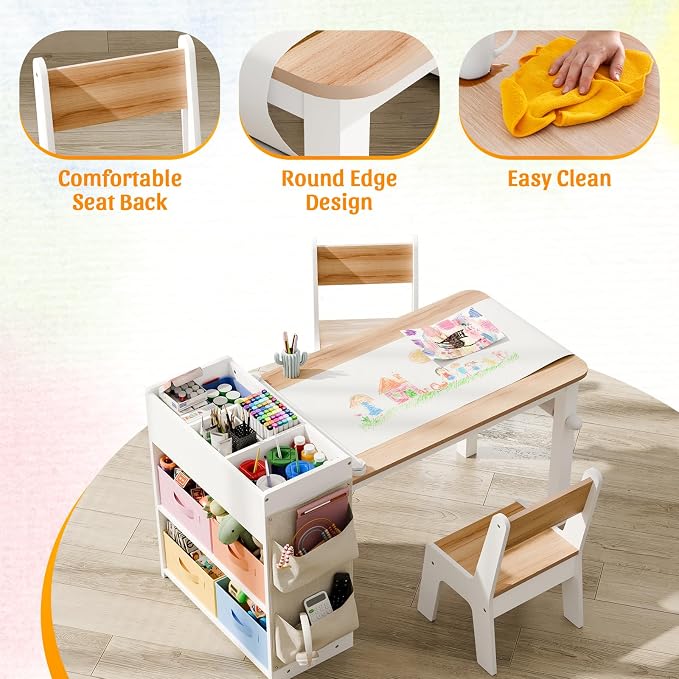 Kids Art Table and Chair Set - Image 4
