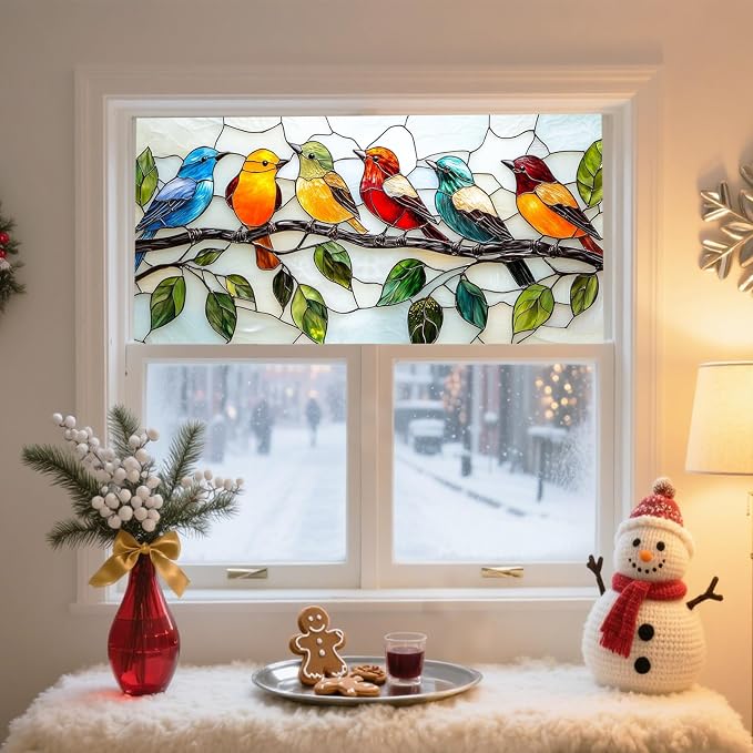 IVN Privacy Window Film 39.3x17.7 Inch Static Windows Cling | Decorative Window - Image 2