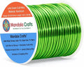 Mandala Crafts 20 Gauge Lime Green Anodized Aluminum Craft Wire, 100 FT | by MandalaCrafts