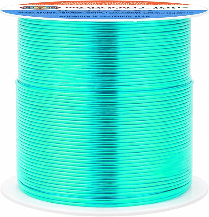 Mandala Crafts 20 Gauge Turquoise Anodized Aluminum Craft Wire, 100 FT | Colored - Image 2