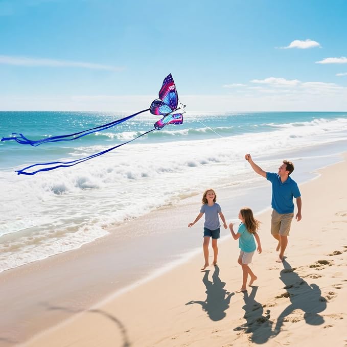 Butterfly Kites for Kids and Adults, 300ft String Handle Included - Image 3