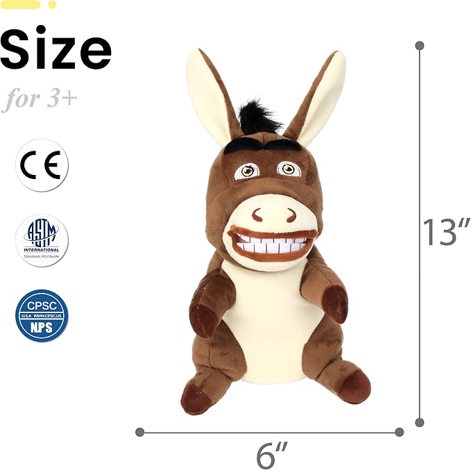 Easfan Donkey Hand Puppet Plush Animal Toy - Image 5