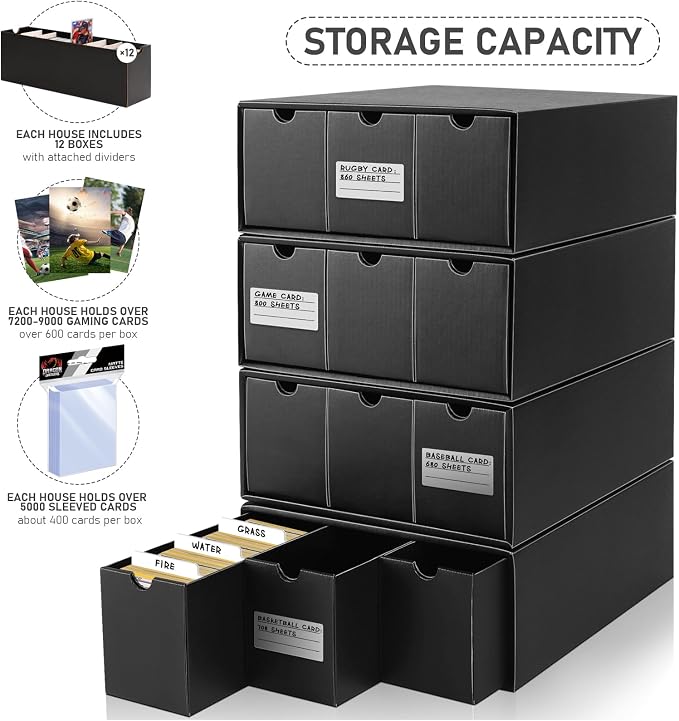 Homthy Trading Card Storage Box, Includes 12 Pack - Image 3