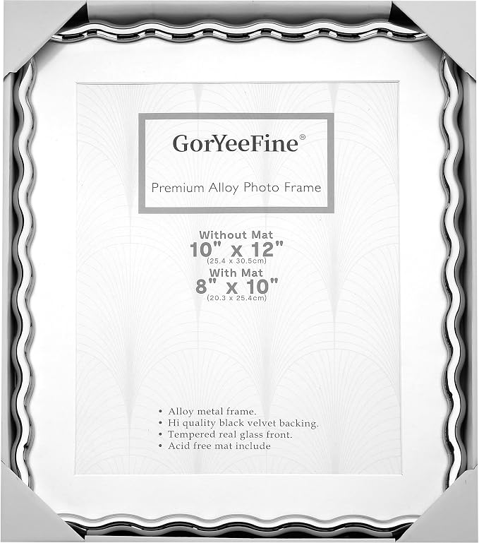 Silver 10x12'' Heavy-Duty Zinc Alloy Picture Frames - Image 8