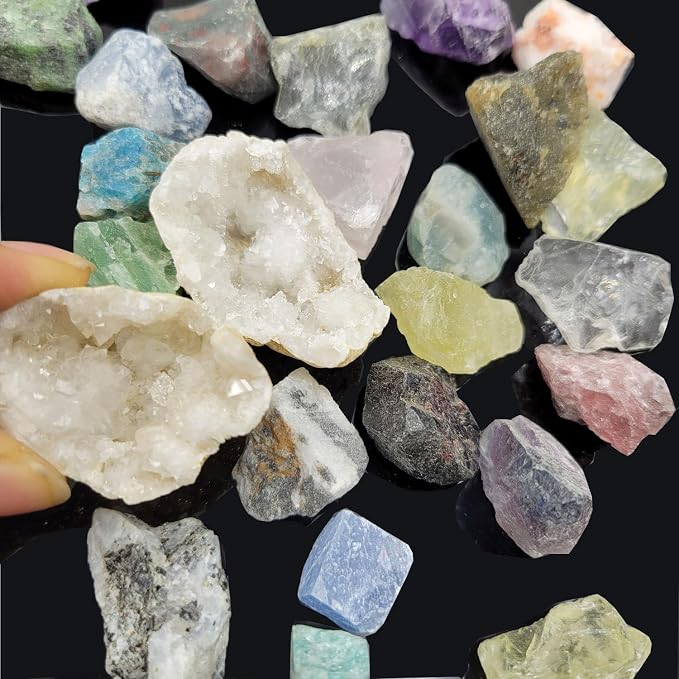 450 Pieces Rocks Collections for Kids, 40+ Kinds Gemstones and Crystals Set - Image 5
