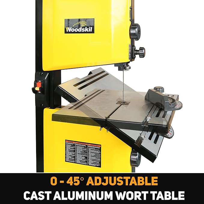 3-Amp 9-Inch Band Saw, 2500FPM Benchtop Bandsaw with Removable Safty Key, Cast Aluminum Table, Steel Base for woodworking