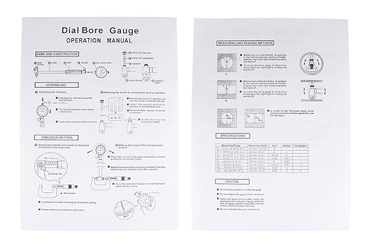 Accusize Industrial Tools 1.4-2.4'' by 0.0001'' Dial Bore Gage, Stem Length 6'', Ee20-1024