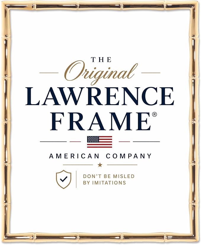 Lawrence Frames Bamboo Design Metal Frame, Matted 5x7 - Image 2