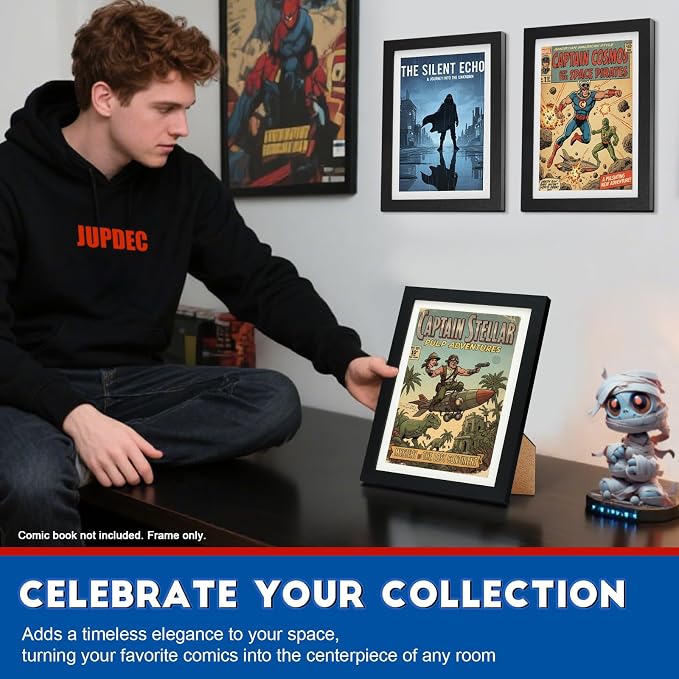 JupDec Comic Book Frame, Premium Wood Display Case - Image 7