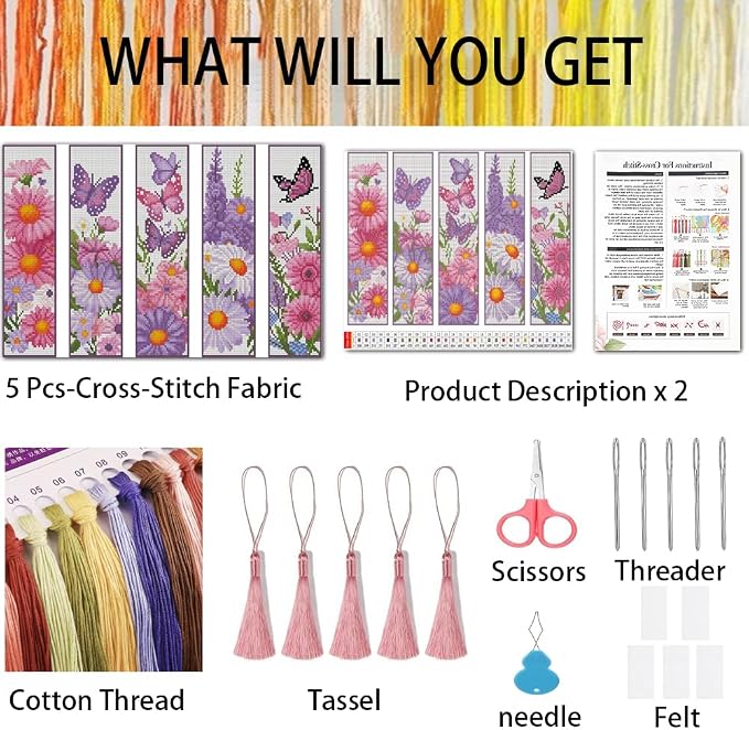 VIGEGU 5 Pack Cross Stitch Kits - Image 2