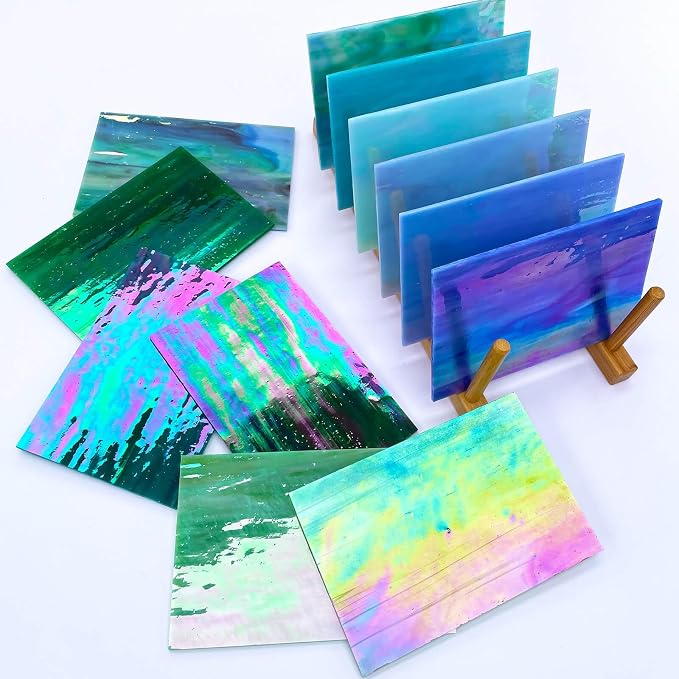 LITMIND 24 Sheets Iridescent Stained Glass Variety Pack - Image 3