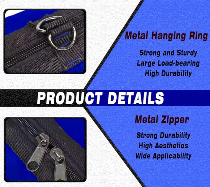 22 Inch Heavy Duty Tools Bag With Wide Mouth for Tool Storage, Carrier and Organizer, Tool Bag for Men/Women, Wide Mouth Tote Bag With Inside Pockets (22 Inch)