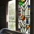 Original Hand Drawn Faux Stained Glass Window Film Double-Sided Texture Static by ChicSkin