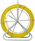 6MM 500FT Duct Rodder Fiberglass Fish Tape Cable Pulling Rodder Running Rod Reel Wire Cable Running Rod with Cage