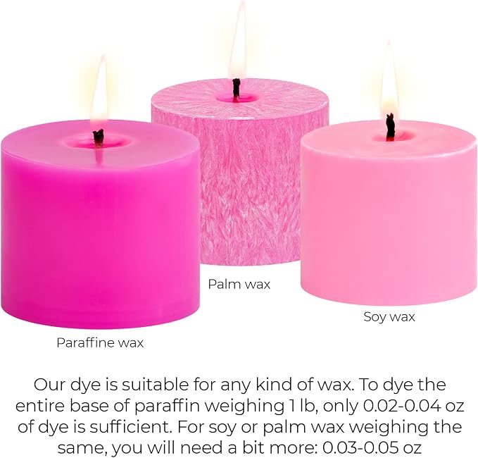 Pink Candle Dye 2oz for Soy Candle Making – Highly Concentrated Candle Wax Dyes - Image 5