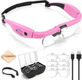 Magnifying Glass with Light, 1.5X-5.0X Magnifying Glasses, Rechargeable by GUOUBUO