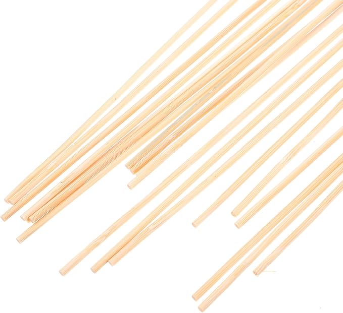 VANZACK 20Pcs Bamboo Sticks for Crafts Flexible Dowels Lightweight Kite Support - Image 6