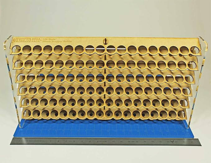 LITKO Paint Rack | Holds 108 18mL Dropper Bottles | Wall Mount | Workbench | - Image 9