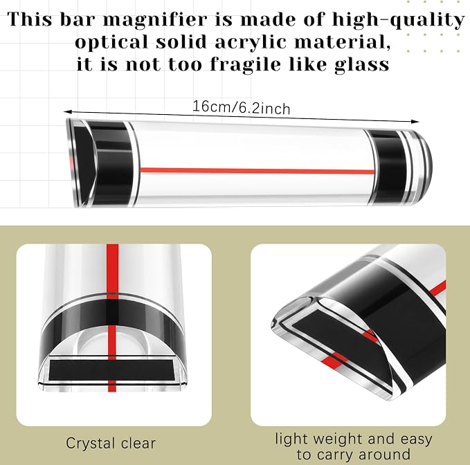 Chunful 2 Pcs Magnifying Ruler - Image 2