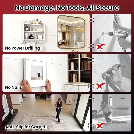 NULTAT Double Sided Tape Heavy Duty, Nano Reusable, Washable Double Stick Tape - Image 5