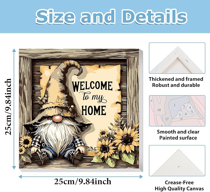 hkejoi Gnome Paint by Numbers Kit - Image 3