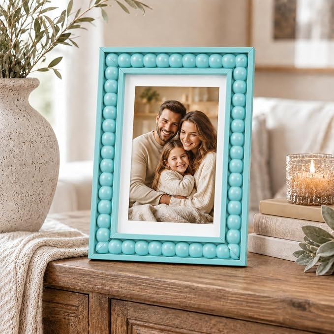 Solid Wood 5x7 Picture Frame Beaded Frame - Image 2
