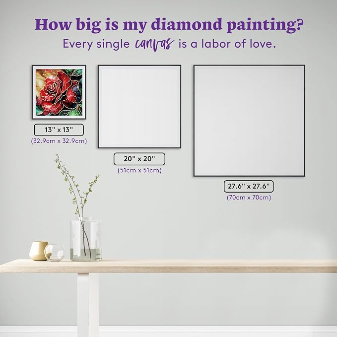 DIAMOND ART CLUB Magical Red Rose Diamond Painting Kit, Fun DIY Crafts - Image 4