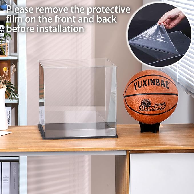 Clear Acrylic Display Case UV Protected Acrylic Basketball Holder, Display Case - Image 2