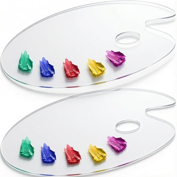 DUGATO Clear Acrylic Paint Palette, 11.8 x 7.9 in | Medium Size Palette by DUGATO