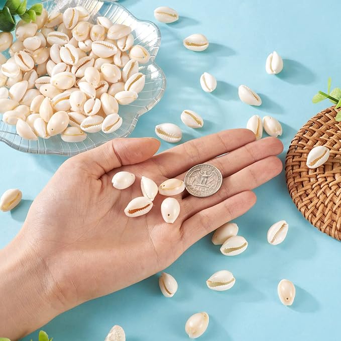 Pandahall 120-150pcs/box White Natural Spiral Shell Beads Sea Shells Beach - Image 7