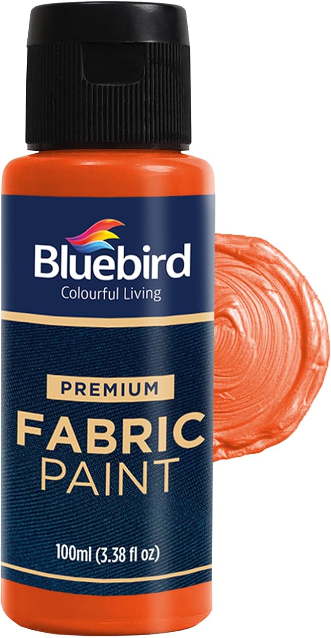 BLUEBIRD Fabric Paint, 3.4 Fl Oz, Permanent Fabric Paints by BluebirdArts