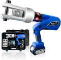 Electric Hydraulic Cable Lug Crimper Pliers Rechargeable Crimping Tool 20 Ton Electrical Terminal Cable Wire Fiber Crimper Kit with 7 Dies (HMX-630)