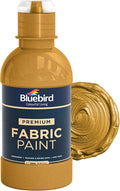 BLUEBIRD Fabric Paint, Royal Gold, 8.5 Fl Oz, Permanent Fabric Paints by BluebirdArts