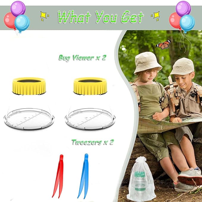 Bug Viewer for Kids 3X Magnifying Insect Observation Kit Built-in 7cm Ruler - Image 6
