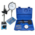 TR TOOLROCK Professional 0-1.0" Dial Indicator with Magnetic Base Holder & Point Precision Inspection Set Tester Gage Gauge Fine Adjustable Long Arm 0.001" Precision