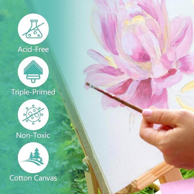 ESRICH Long Canvas for Painting 24x48 Inch, Primed Acid-Free Cotton Rectangular - Image 4