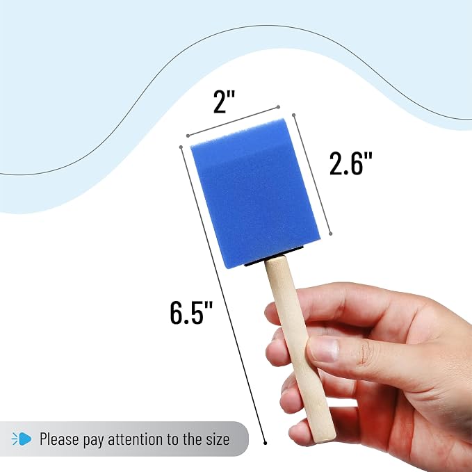 Bates- Foam Paint Brushes 2 Inch, 50 Pack - Image 3