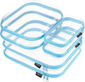 YQBRAO 6 Pack Sky Blue Clear Hard Shell Zipper Case, 1.2mm Heavy Duty by Unknown