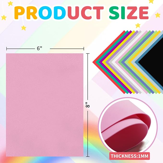 120 Pack EVA Foam Sheets, 8 x 6IN, 1mm Thick Foam Paper - Image 2
