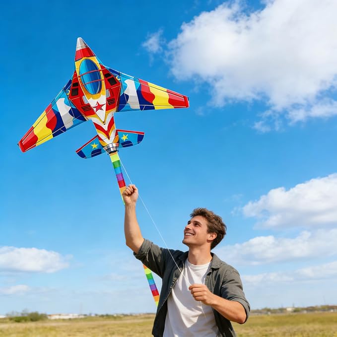 HENGDA KITE 2 Pack Fighter Plane Airplane Kites - Image 7