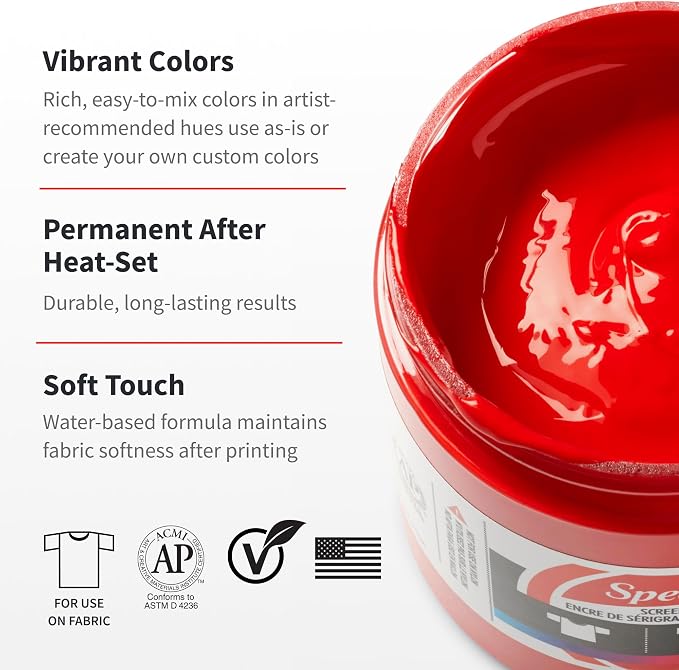 Speedball 046022 Fabric Screen Printing Ink, 128 fl. oz. - Image 3