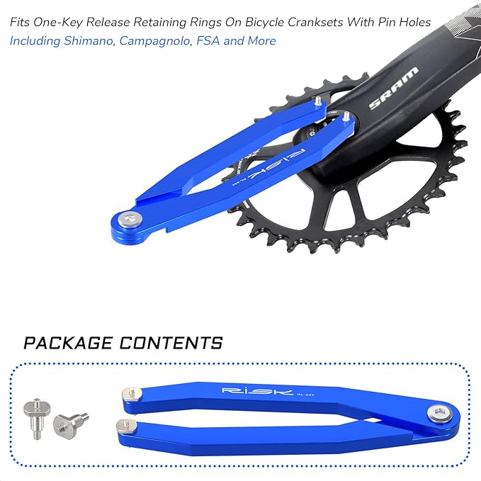 Pin Spanner for Bike Crank Arm Caps - Box End and Adjustable Pin Wrench for Shimano, Campagnolo, FSA, and More Mountain and Road Bicycles - MTB Tool
