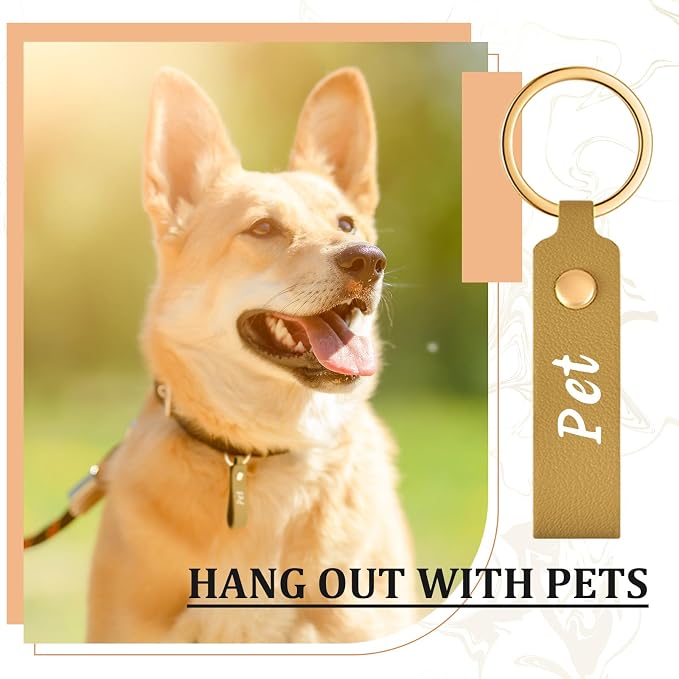 Wavyknot 100 Pcs PU Leather Keychain Blanks Bulk Laser Engraving Blanks - Image 7