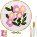 TINDTOP Punch Needle Kits, Flowers Punch Embroidery Kits by TINDTOP