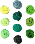 Flylin Needle Felting Wool, 10 Colors Wool Roving Yarn by Flylin