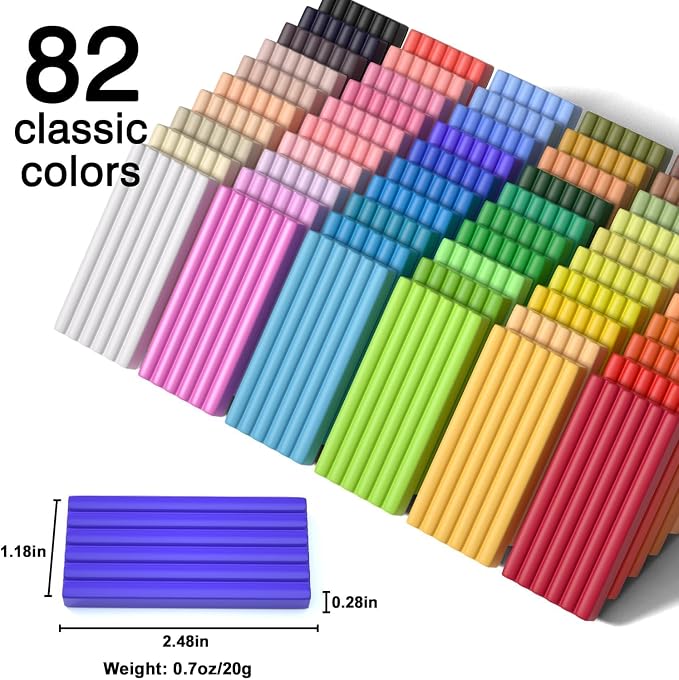 Shuttle Art 82 Colors Polymer Clay Kit, Oven Bake Clay - Image 2