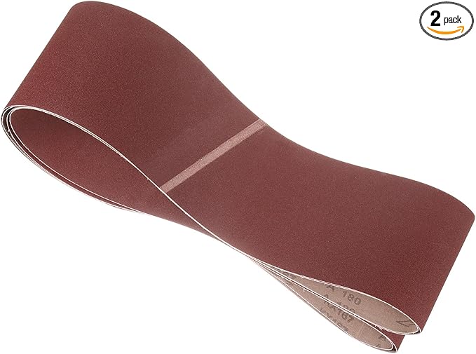 2 Pcs Sanding Belts 6 x 89 Inch 180 Grit Aluminum Oxide Abrasive Sandpaper for Belt Sander Metal Grinding Wood Working Weld Rust Removal