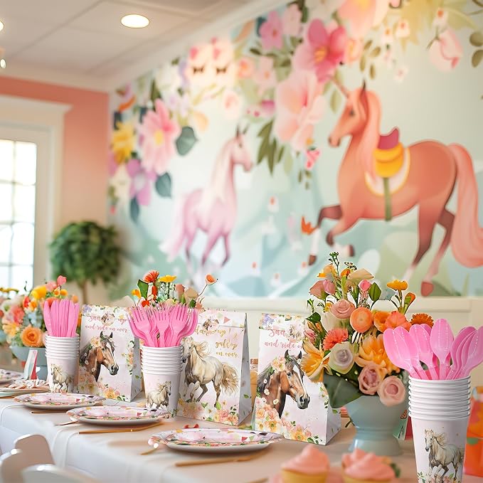 Girl Horse Party Decorations Set - Image 7